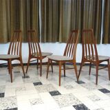 Set of 4 Model 'Eva' Dining Chairs by Niels Koefoed for Koefod Møbelfabrik, Denmark 1960s