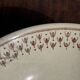 Set of a salad bowl and a vintage brown circular dish D28.