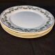 Set of 4 antique flat plates in half-porcelain from Badonviller