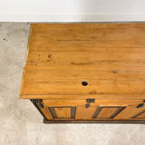 Pine wooden shop counter