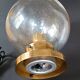 Vintage Limburg table lamp in bubbled glass and brass base