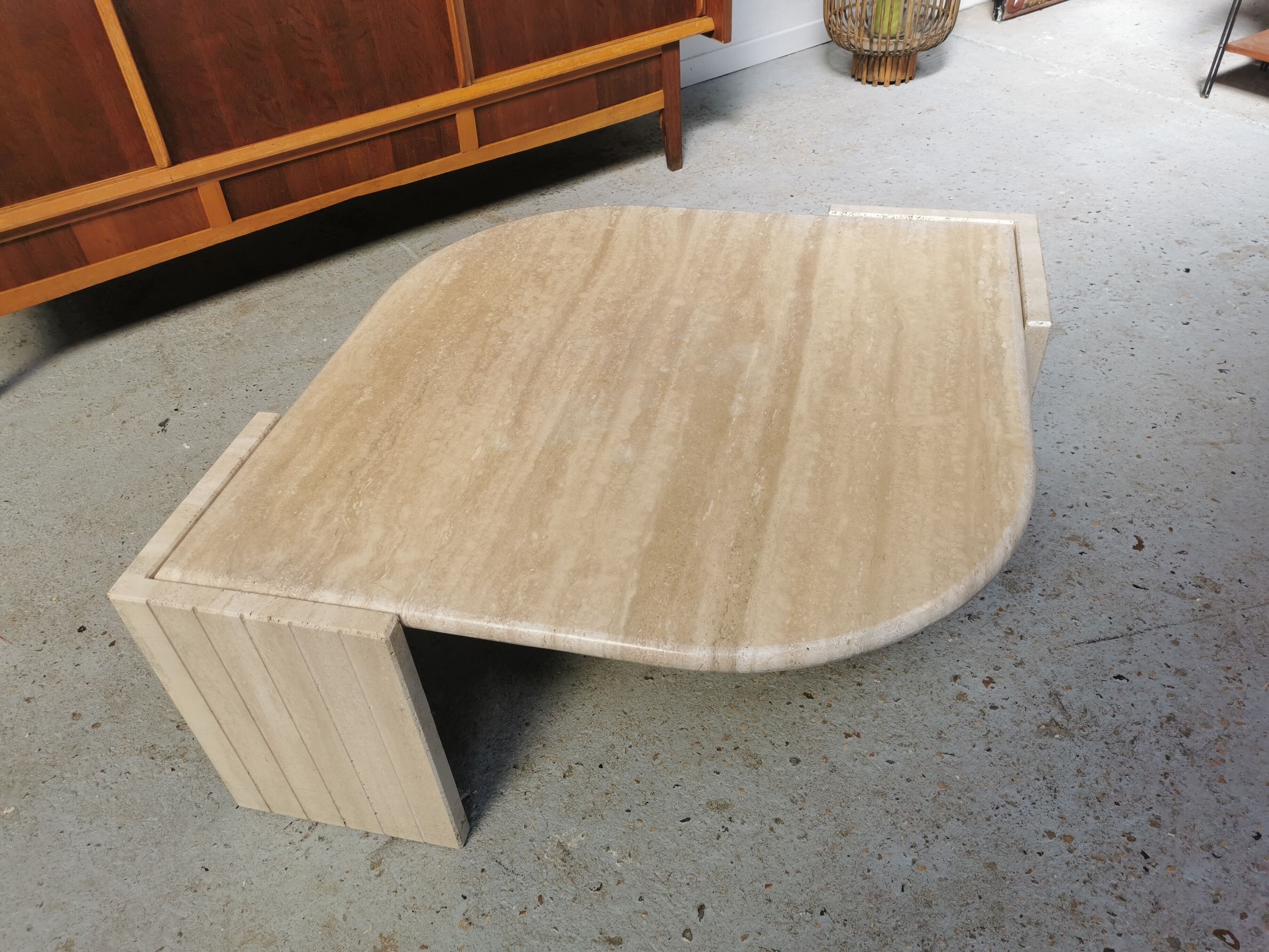 Coffee table in travertine Roche Bobois