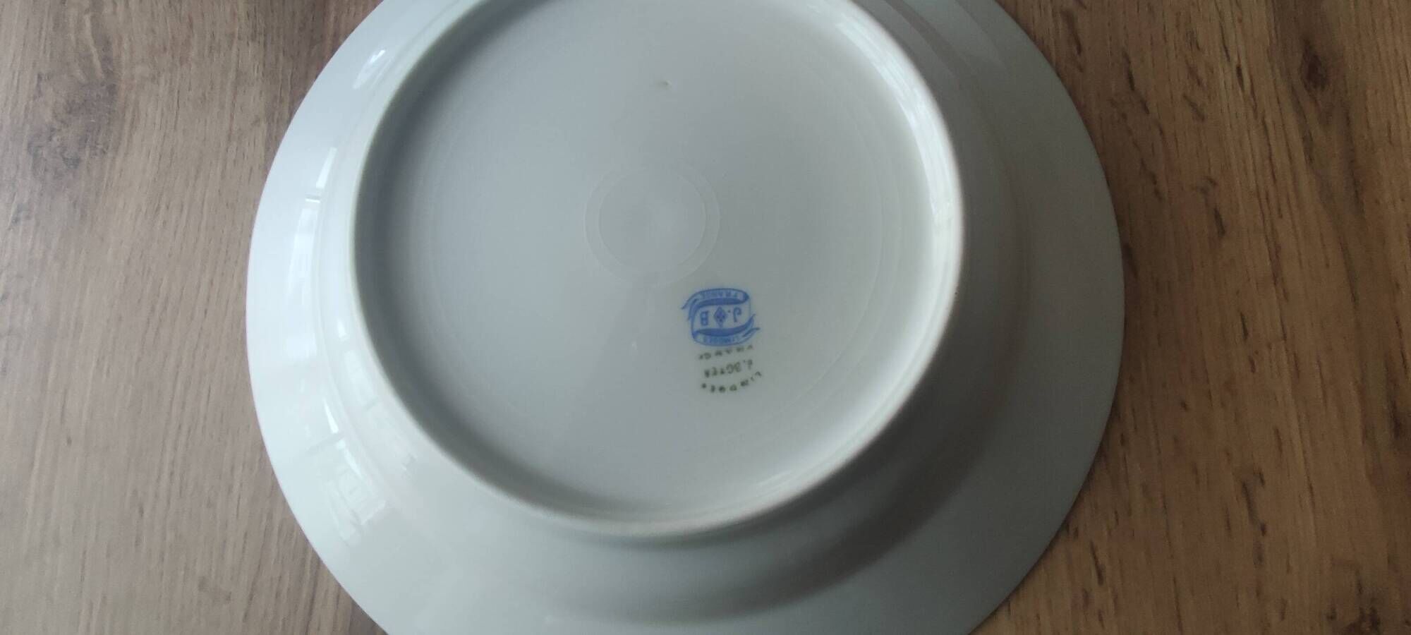 Lot de 3 assiettes creuses limoges - jean boyer (circa 1950)