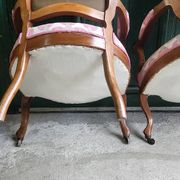Paire de fauteuils louis philippe en noyer