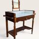 Dressing table in walnut and marble, late 19th century.