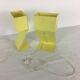 Pair of folded metal bedside lamps 1950