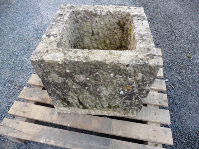 carved stone flower tray in 1950 square