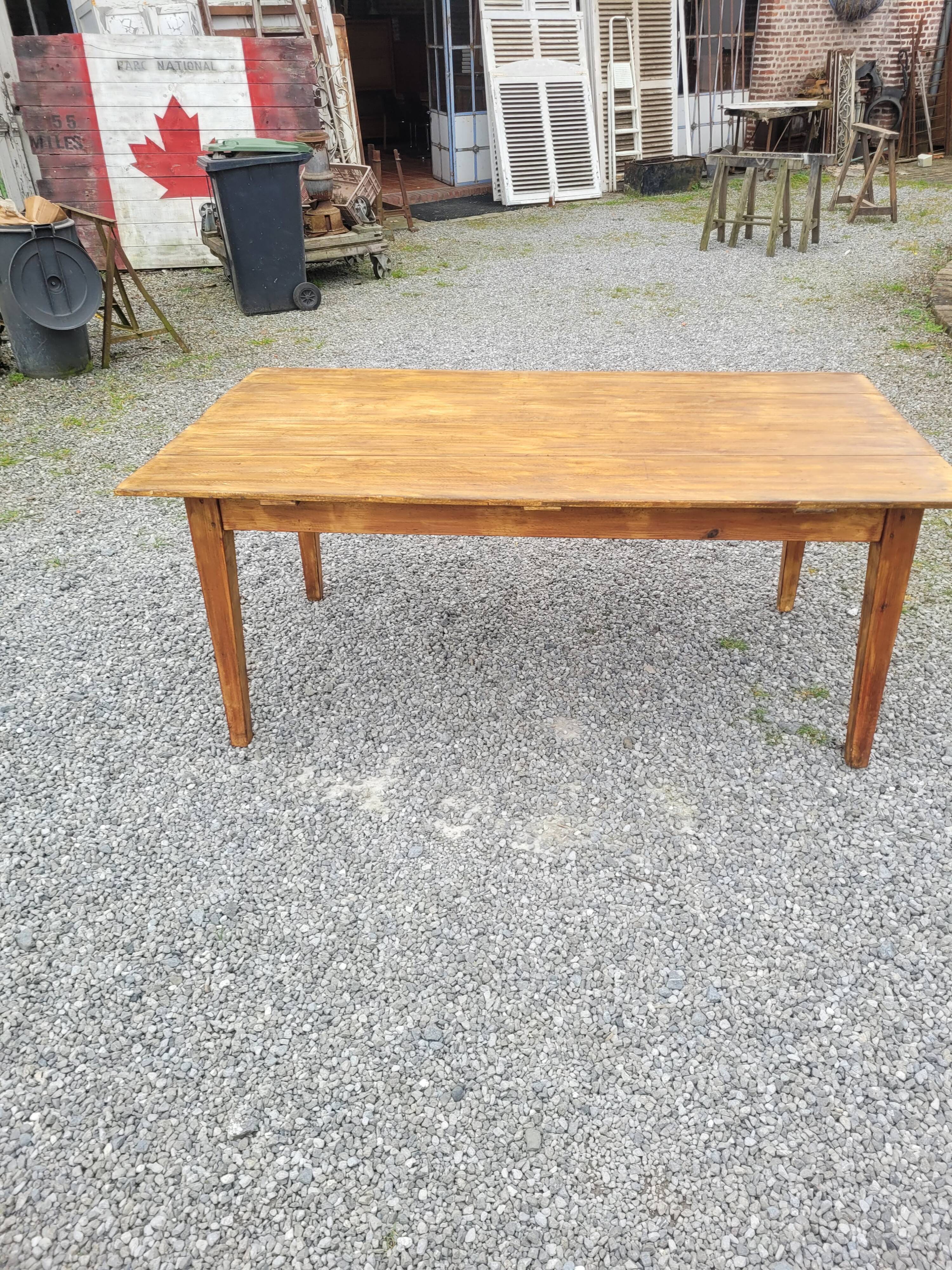 Old fir farm table, 180×102cms