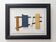 Contemporary "Construction 2" Constructivist Oil Relief Painting, Framed