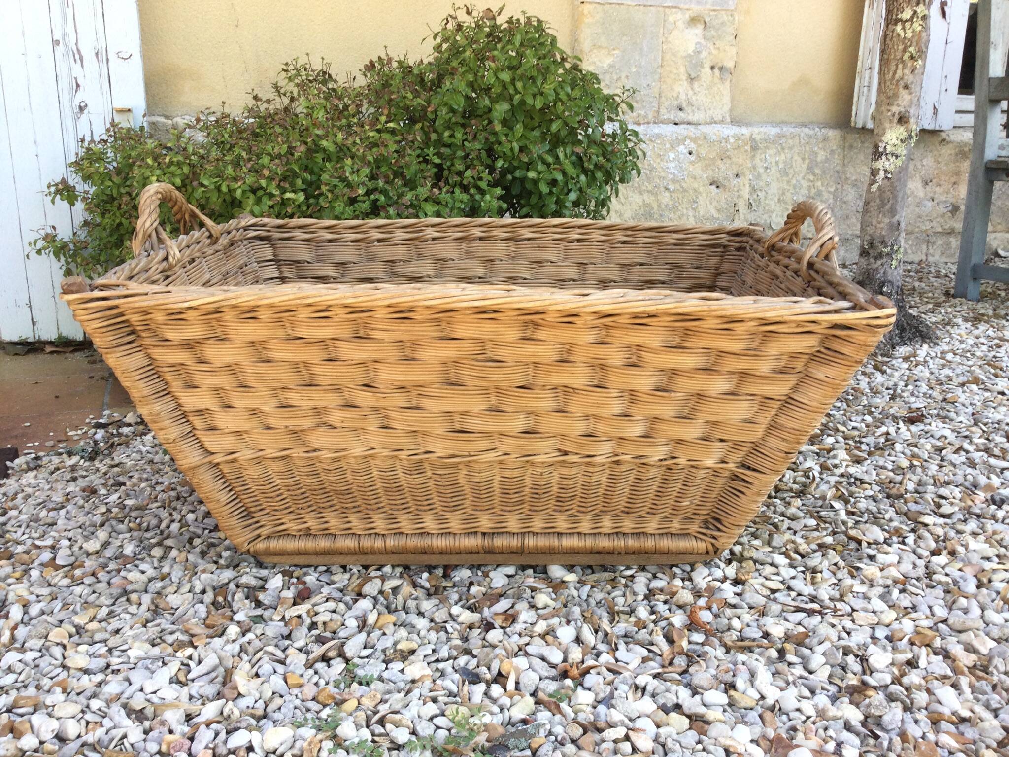 Old basket with 2 handles