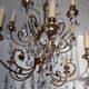 Crystal and bronze chandelier 12 arms of light