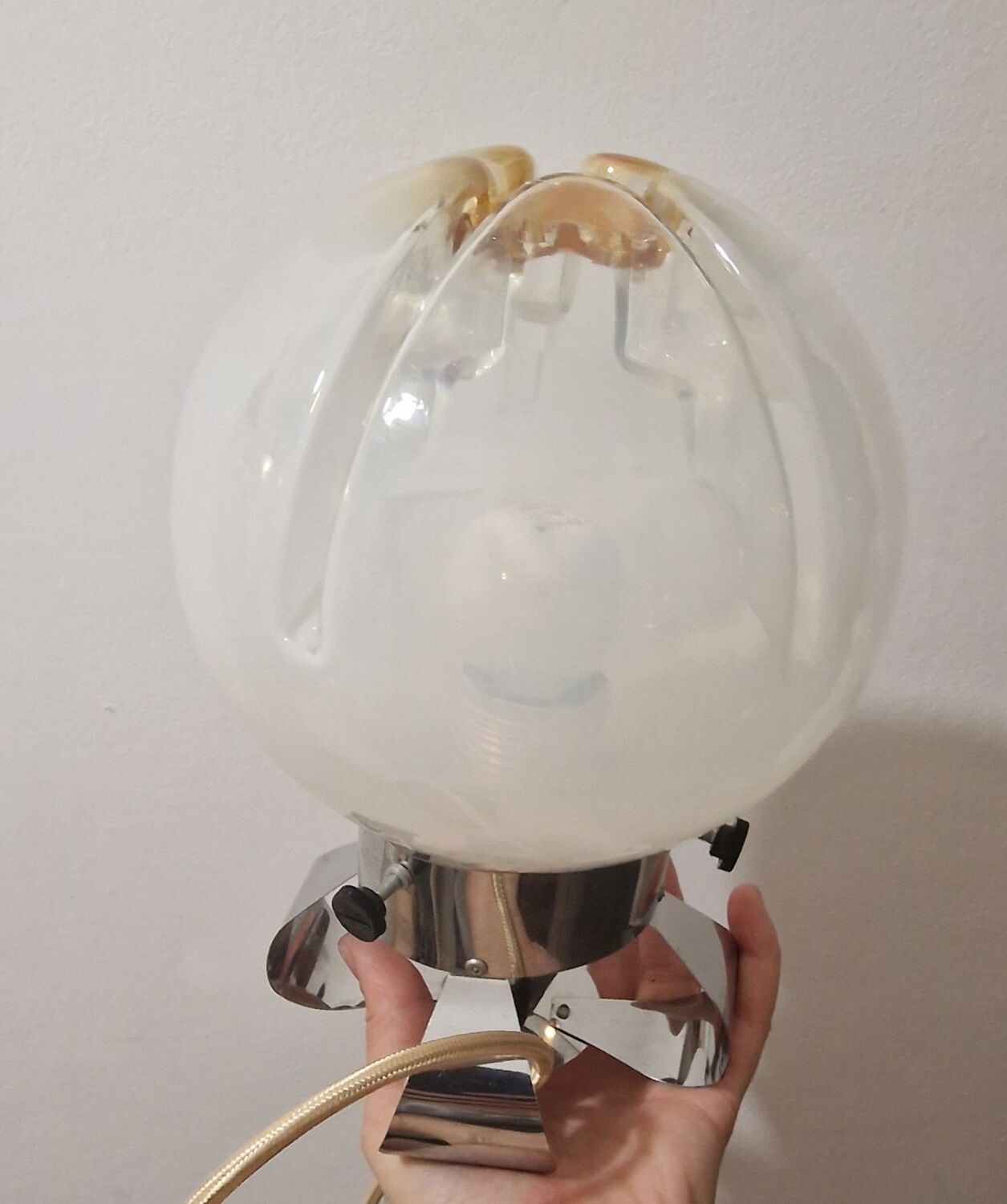 Mazzega suspension lamp from murano reelectrified