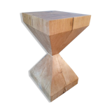 Vintage solid chene diabolo stool