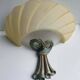Vintage Italian resin and glass wall light