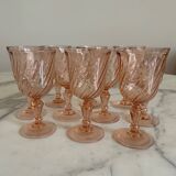 Set of 10 Rosaline Luminarc water glasses