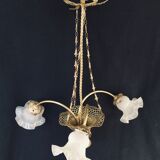 3-light Bronze Basket Chandelier