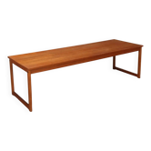 Table basse vintage en placage de teck Danemark 1960s