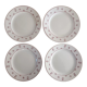 Set of 4 plates iron earth Digoin Sarreguemines
