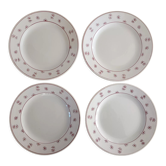 Lot de 4 assiettes terre de fer Digoin Sarreguemines