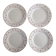 Set of 4 plates iron earth Digoin Sarreguemines