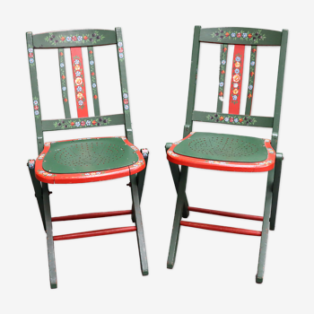 Pair of bistro chairs piables Luterma