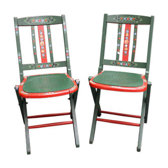 Pair of bistro chairs piables Luterma