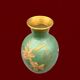 Vintage cloisonné enameled brass vase - 17 cm