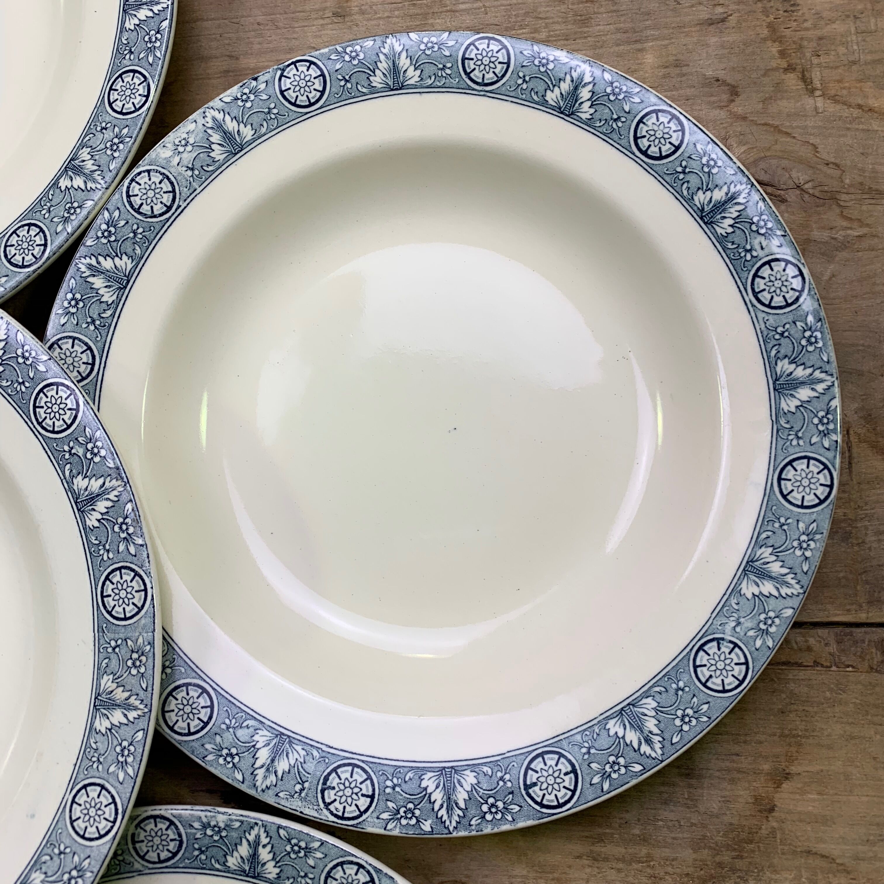 Lot of 6 soup plates Earth iron Lamartine