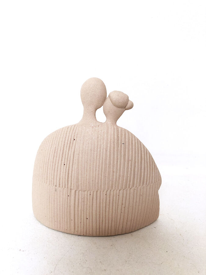 Little pink couple , ceramiche chiminazzo, 1970