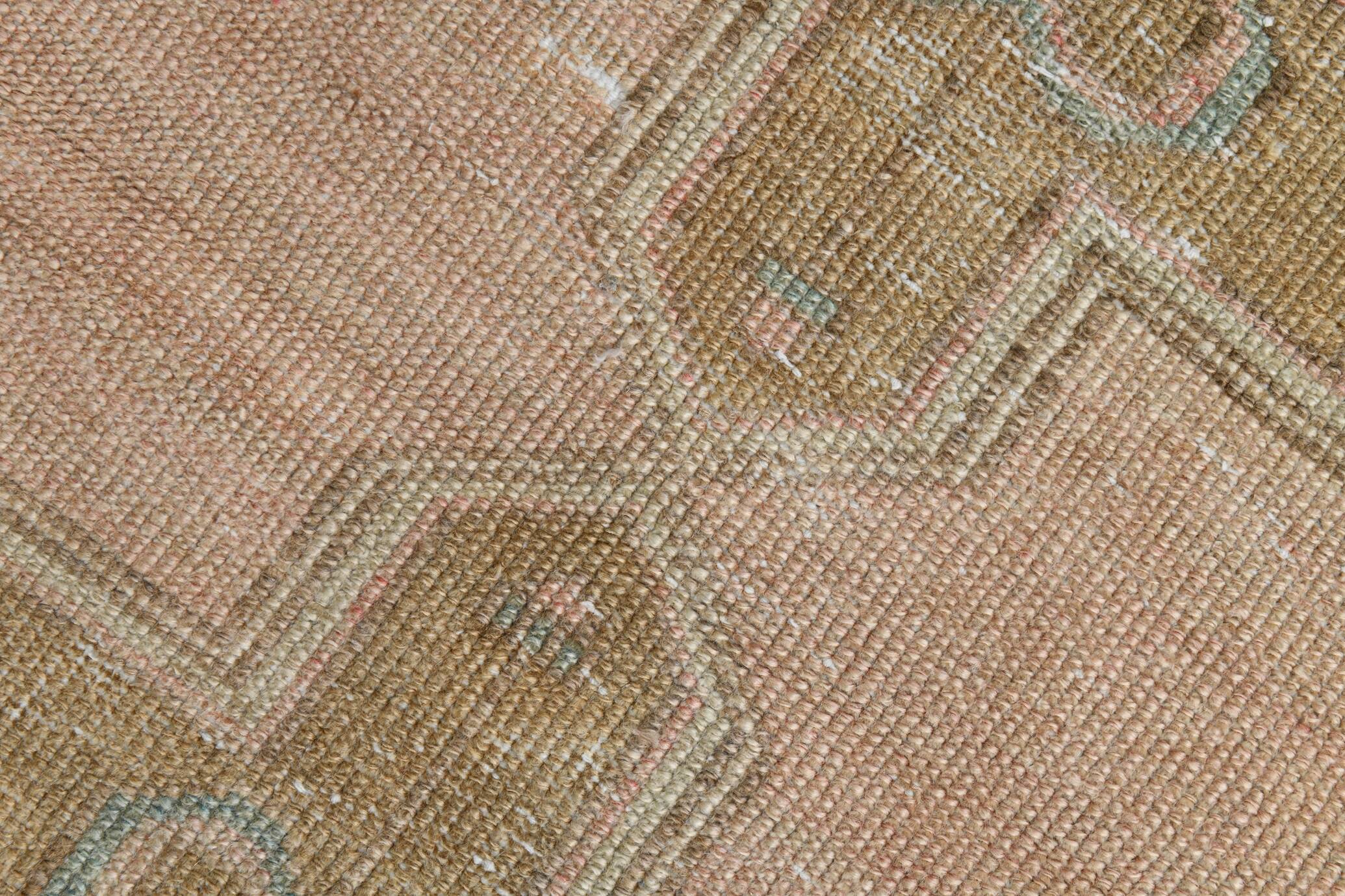 4x7 Cream & Brown Oriental Vintage Area Rug, 118x210Cm