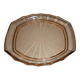 Plat de service en verre rose transparent