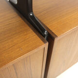 Scandinavian "Double" bookshelf in teak, Sweden, 1950.