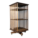 Antique Edwardian Quarter Oak Revolving Library Bookcase Pedestal