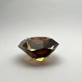 Ashtray in Faceted Glass attributed to Seguso, Murano, Italy, 1970s