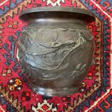 Cache pot bronze XIXème siècle Dragon