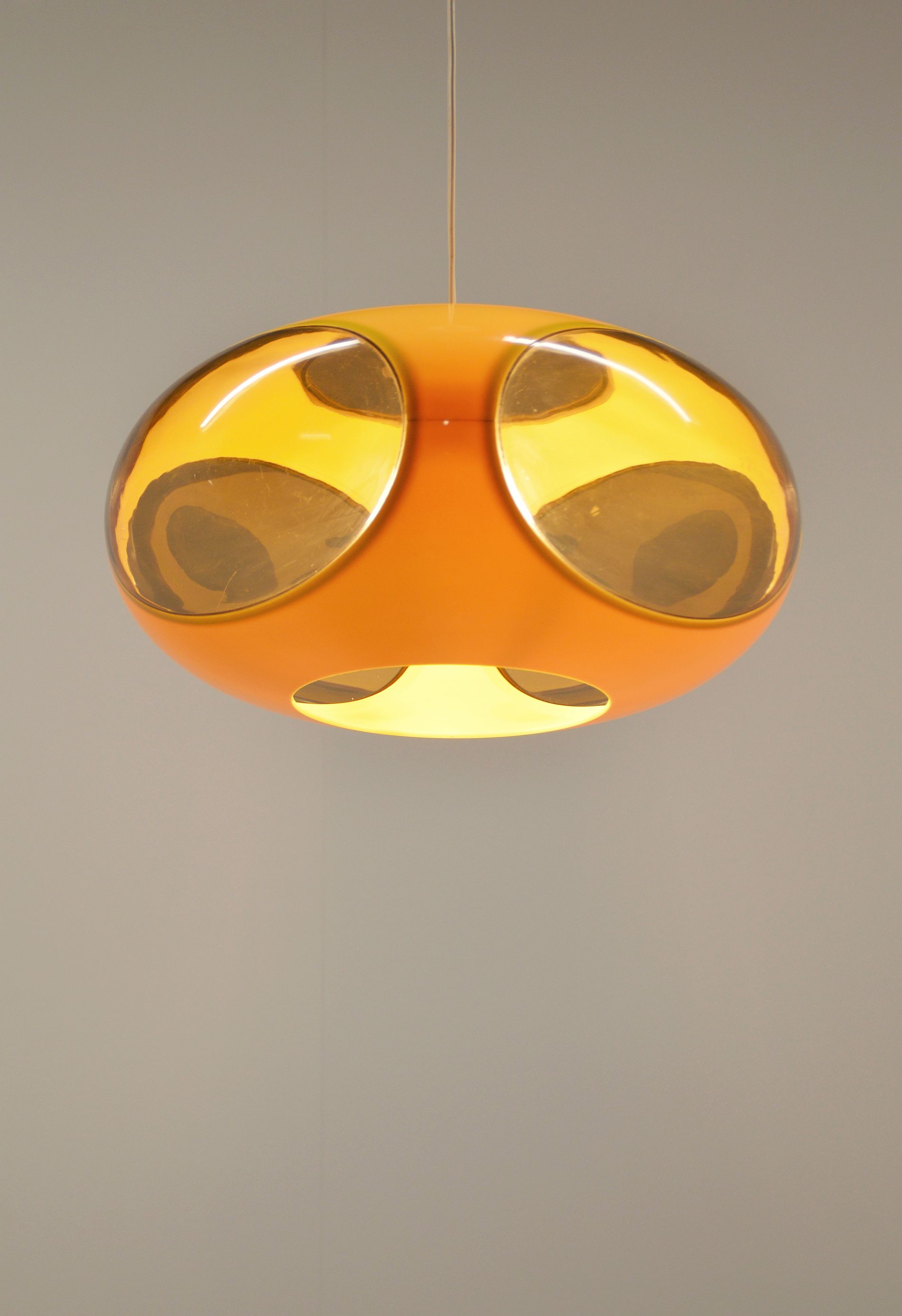 Space age UFO pendant lamp 'Bug Eye' by Massive, 1970s