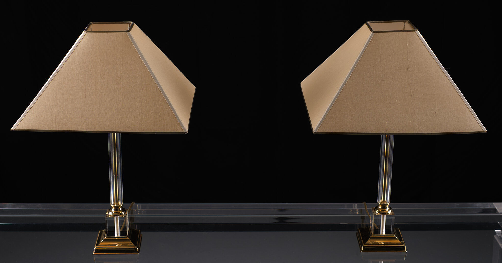 Kullmann table lamps hollywood regency Germany 1970s