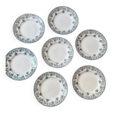 Flat faience plates from saint amand and hamage