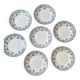 Flat faience plates from saint amand and hamage