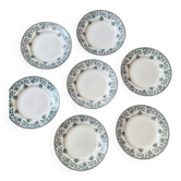 Assiettes plates en faience de saint amand et hamage