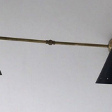 Murable applied Italian double  Lampshade black painted metal