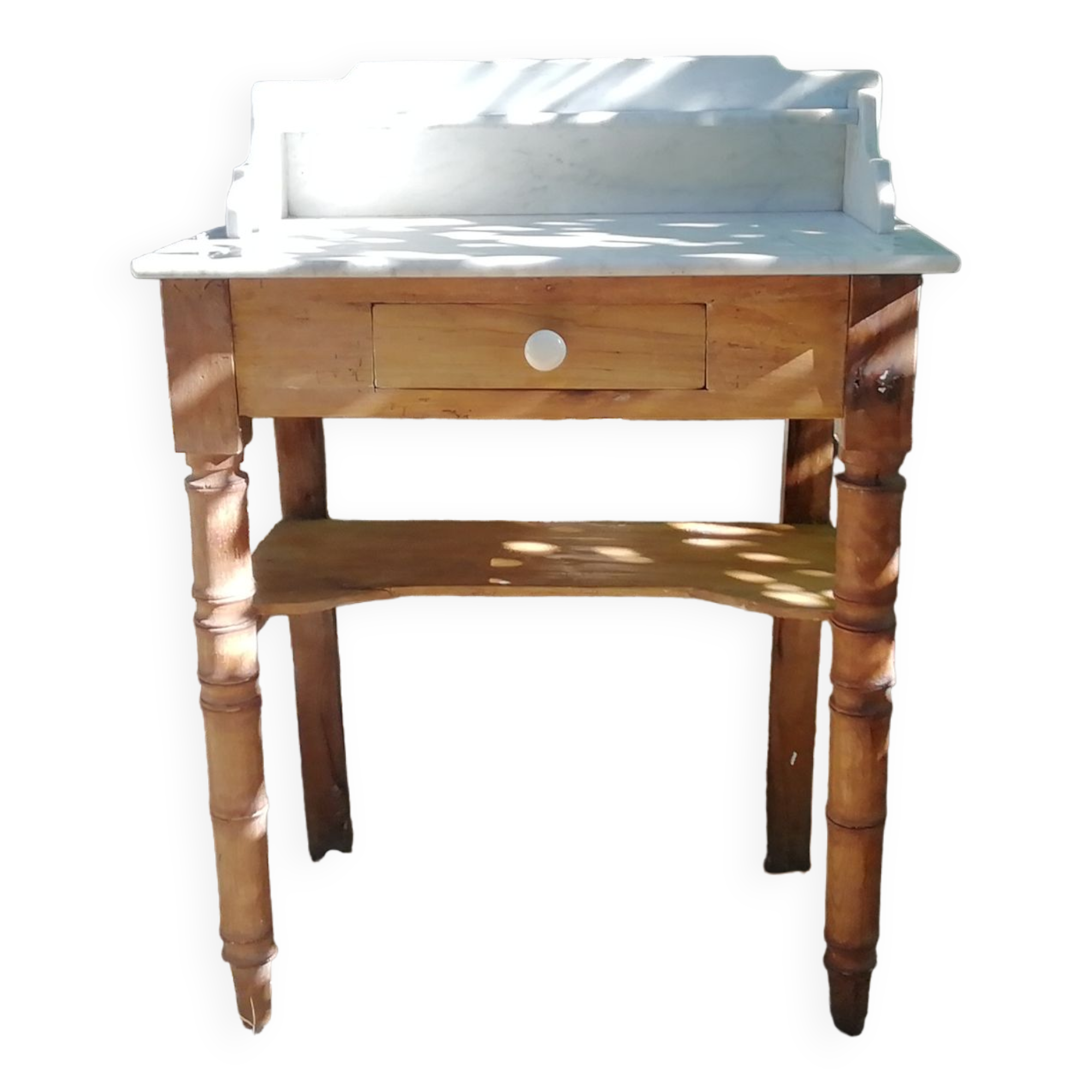 Marble and pine dressing table