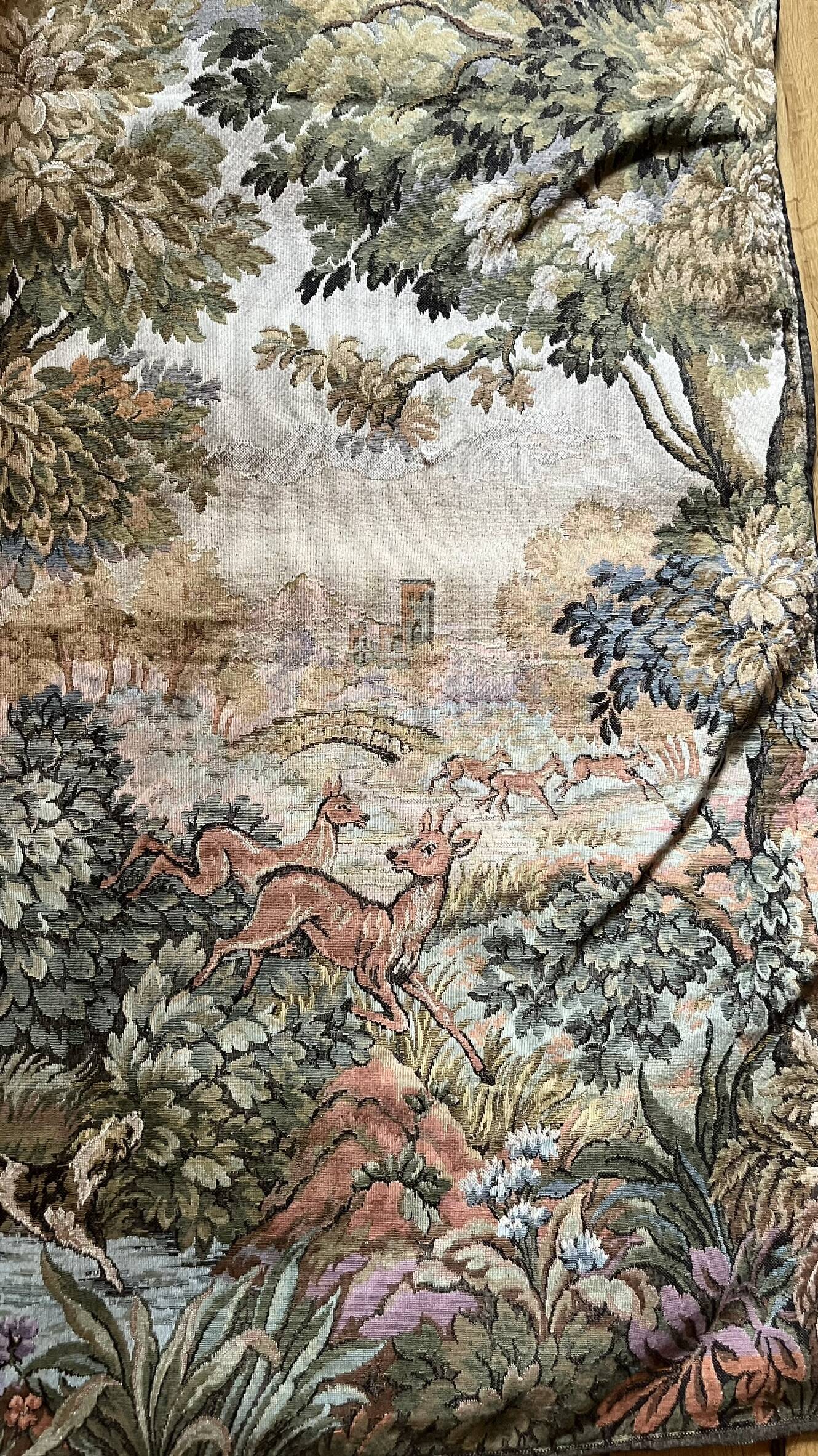Tapestry hunting scene