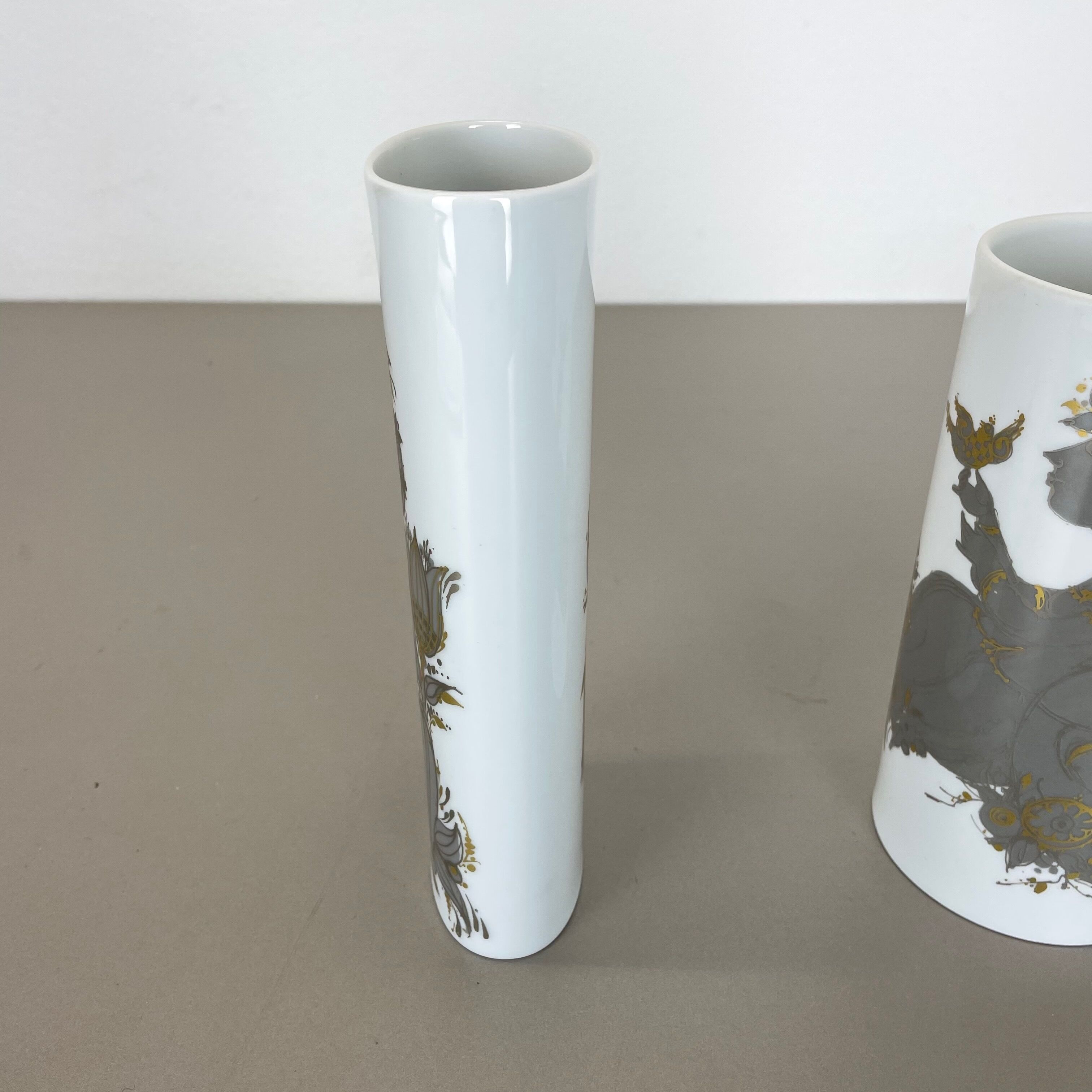 Set of 2 Porcelain Vase by Björn Wiinblad for Rosenthal Studio Line Germany 1970
