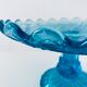 Blue glass stand cup