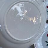 Set of 4 old red rose plates