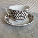 Set of three Adams cups and three saucers