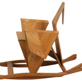 Sculptural rocking chair origami bird