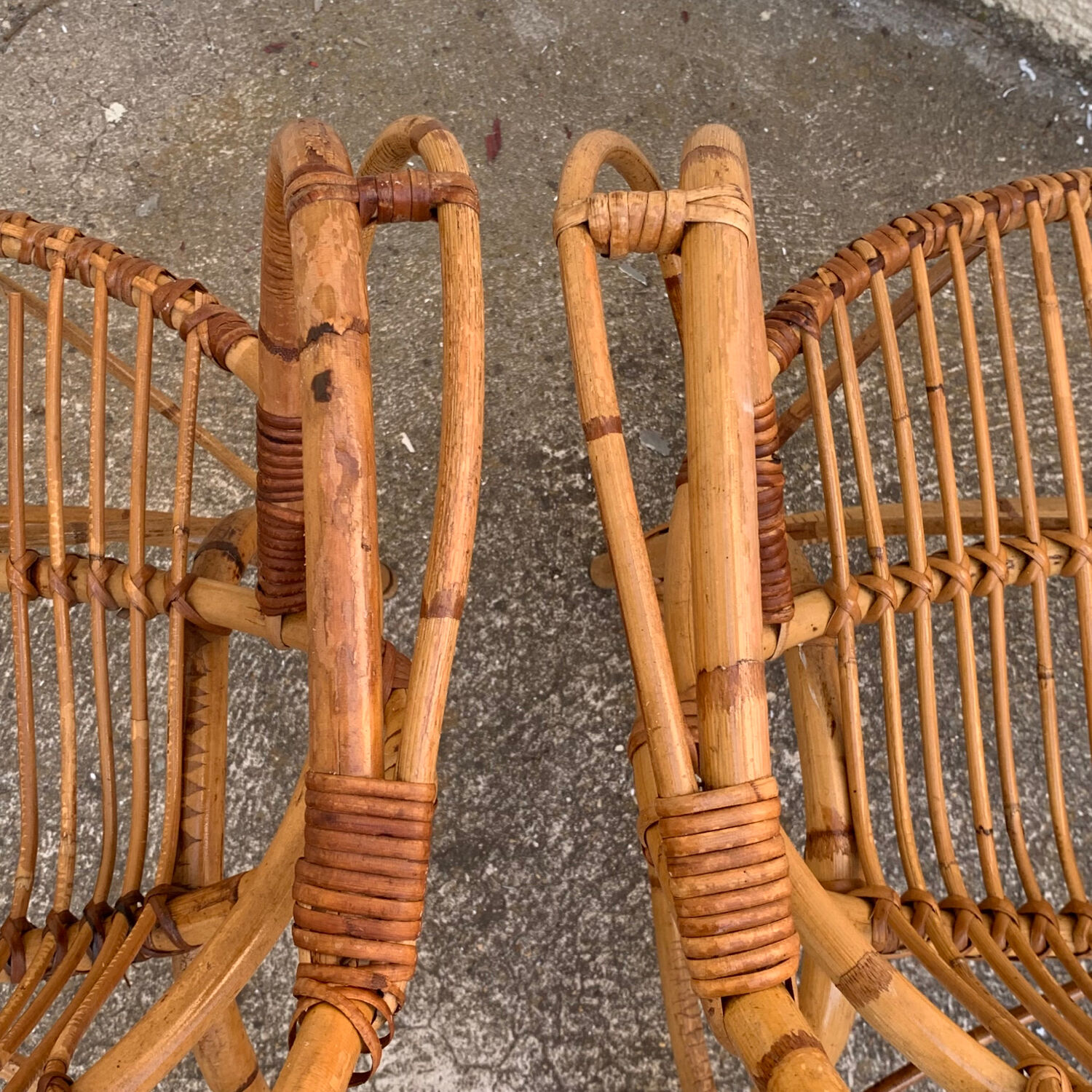 Pair of vintage shell armchairs 1950
