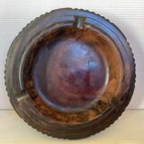 Large empty pocket ashtray in solid wood